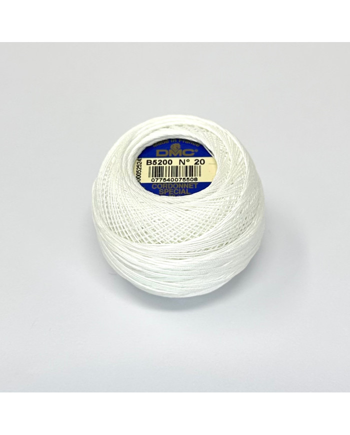 CORDONETTO DMC N. 20 - (1 GOM X 20 G.) BIANCO 5200