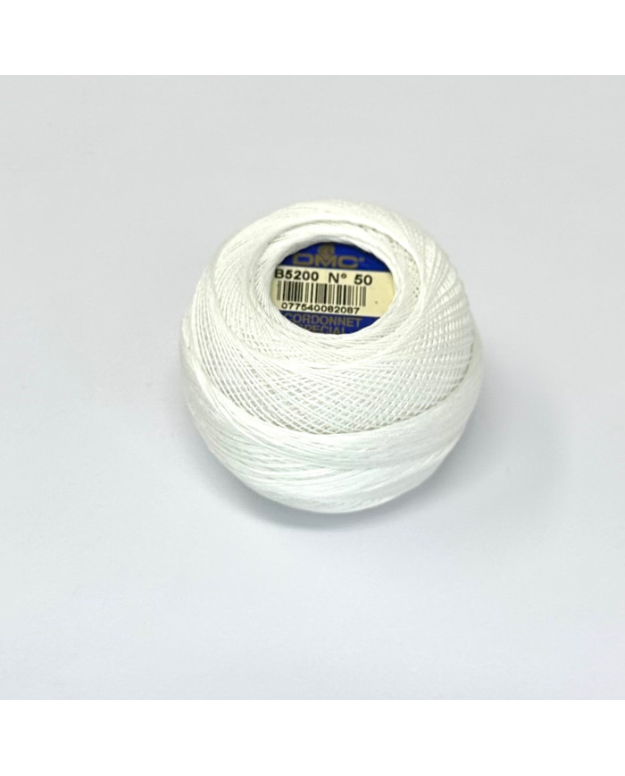 CORDONETTO DMC N. 50 - (1 GOM X 20 G.) BIANCO 5200