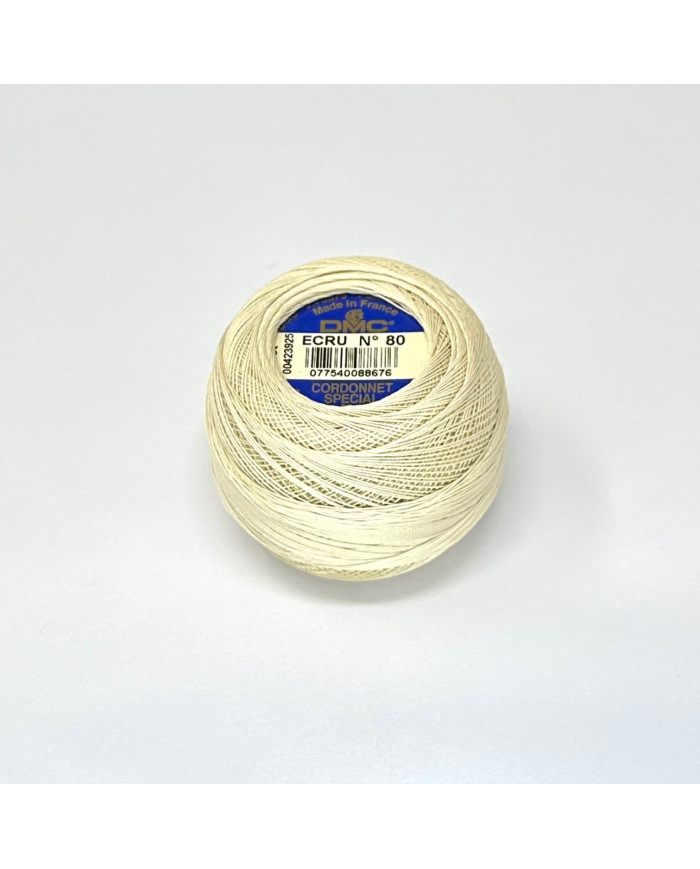 CORDONETTO DMC N. 80 - (1 GOM X 20 G.) ECRU