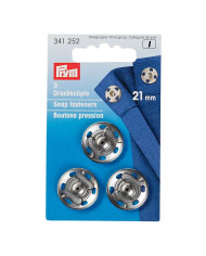 BOTTONI AUTOMATICI OTTONE NICHELATO MM 21 (CT 3PZ)