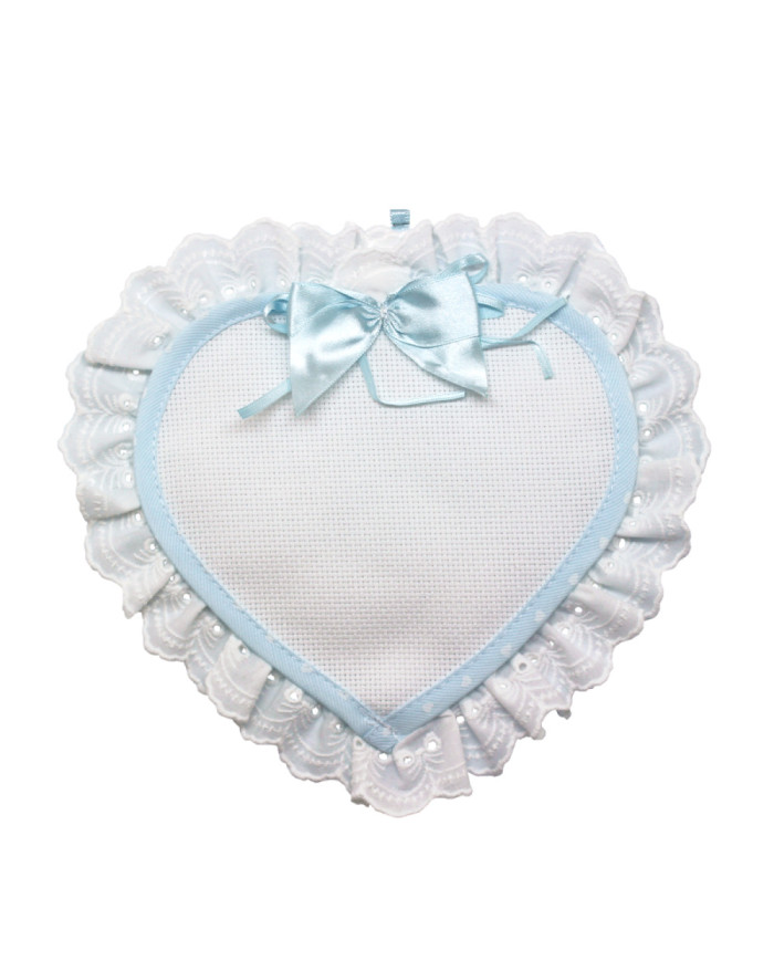FIOCCO NASCITA BM CUORE PICCOLO CM 23 X 21 AZZURRO
