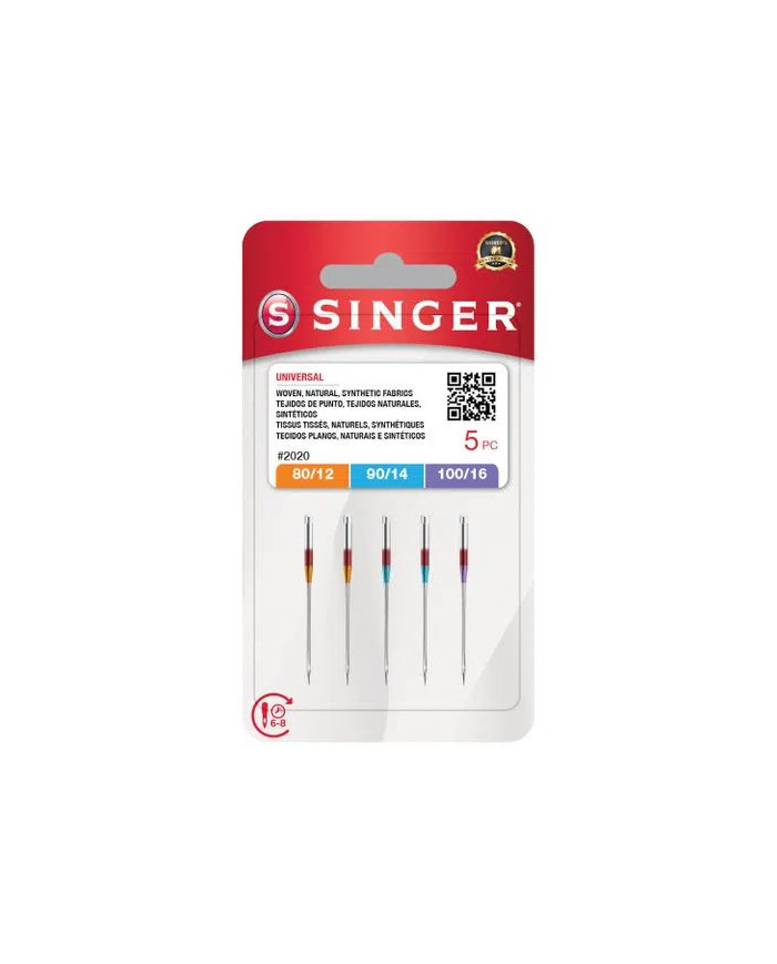 AGHI MACCHINA SINGER PER TESSUTI 822 (ASS.80/100)