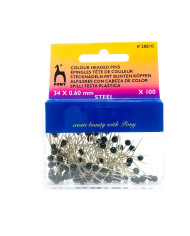 SPILLI TESTA COL.PONY MM 34 X 0.60 (100 PZ) NERO