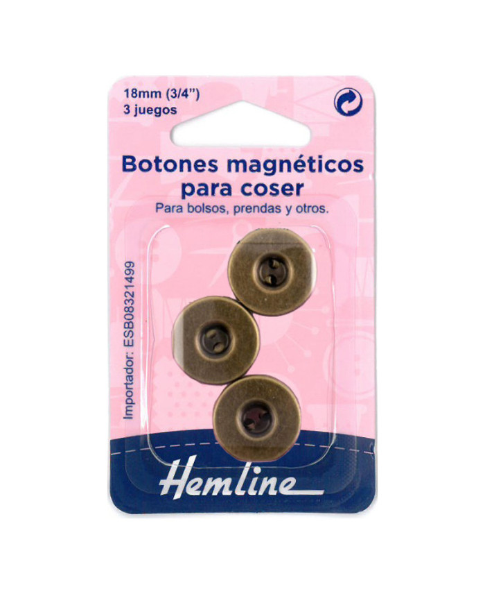 BOTTONI CALAMITA DA CUCIRE MM 18 OTTONE (3 PZ)