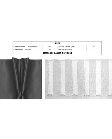 NASTRO ARRICCIATENDE N/101 PER GANCIO SPILLONE