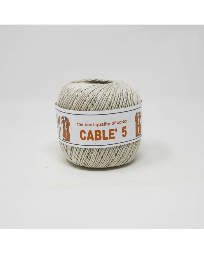 COTONE CABLE ISPE N. 5 (50 G.) UNITO 002 ÈCRU