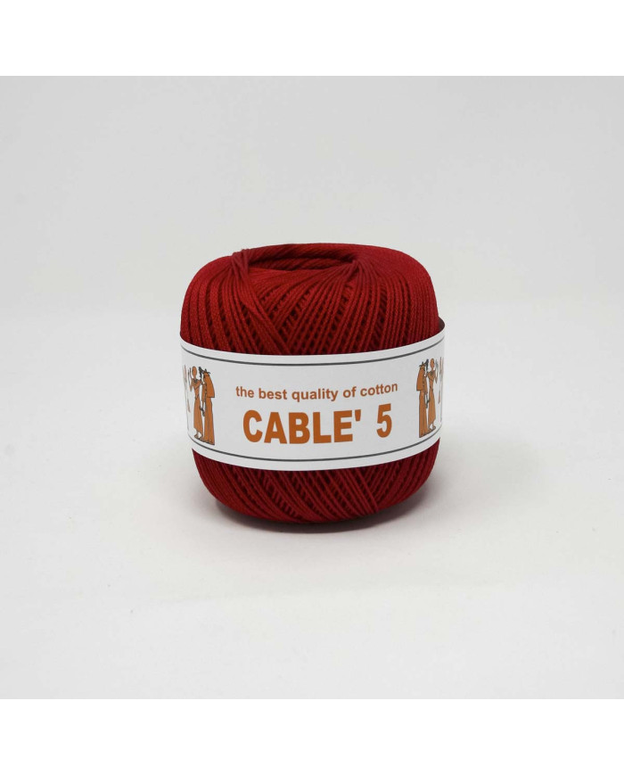 COTONE CABLE ISPE N. 5 (50 G.) UNITO 013 ROSSO
