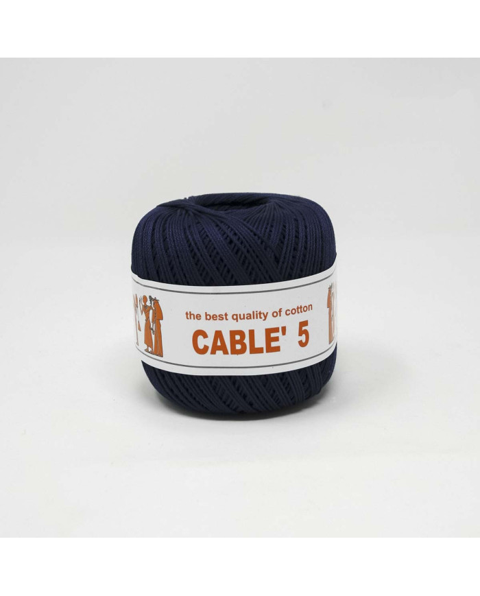 COTONE CABLE ISPE N. 5 (50 G.) UNITO 026 BLU NAVY