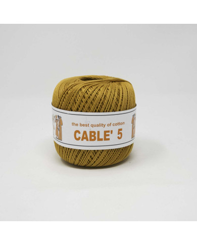 COTONE CABLE ISPE N. 5 (50 G.) UNITO 040 SENAPE