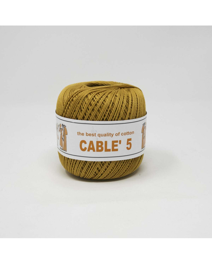 COTONE CABLE ISPE N. 5 (50 G.) UNITO 040 SENAPE