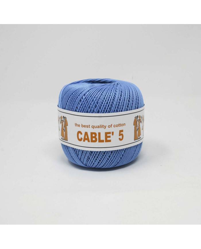 COTONE CABLE ISPE N. 5 (50 G.) UNITO 047 TURCHESE
