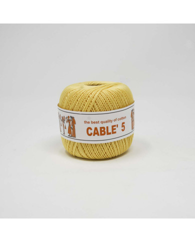 COTONE CABLE ISPE N. 5 (50 G.) UNITO 092 GIALLO L