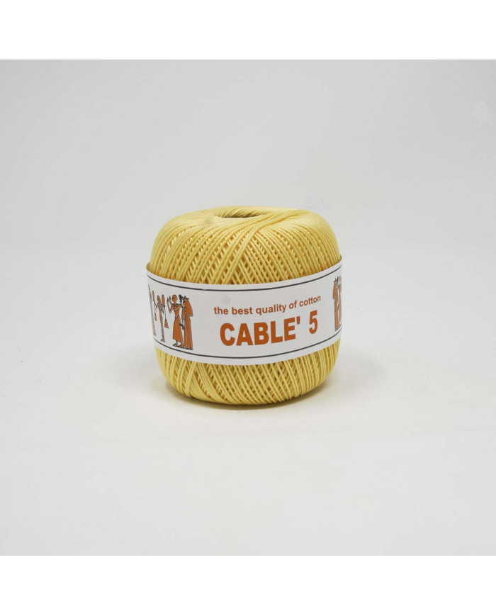 COTONE CABLE ISPE N. 5 (50 G.) UNITO 092 GIALLO L