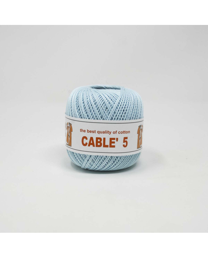 COTONE CABLE ISPE N. 5 (50 G.) UNITO 097 CELESTE
