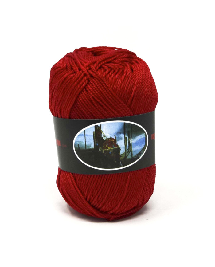 FILATO ISPE LUXOR UNITO (GOM 50 G.) COL 010 ROSSO