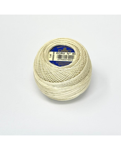 CORDONETTO DMC N. 40 - (1 GOM X 20 G.) ECRU