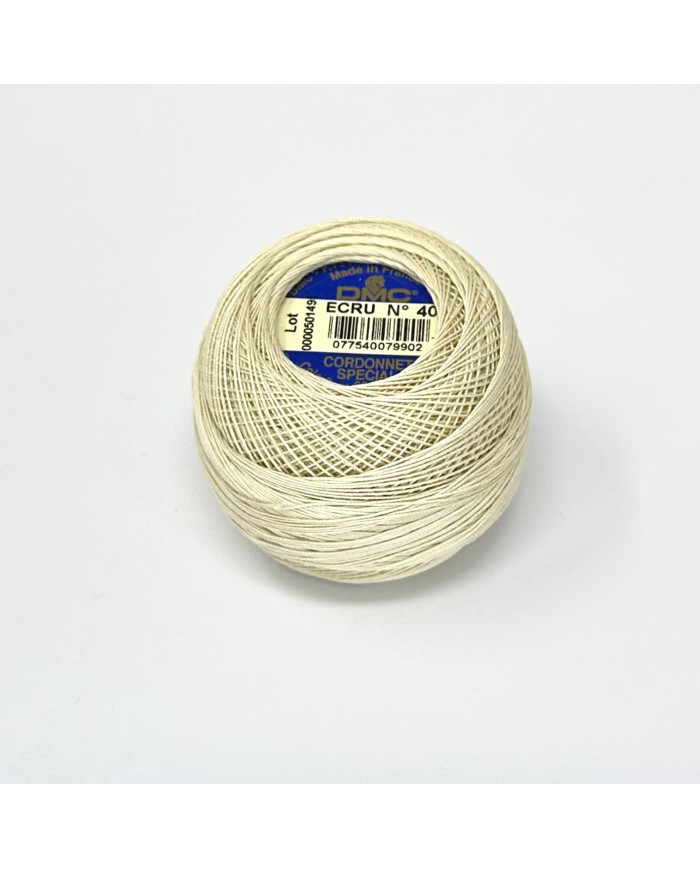 CORDONETTO DMC N. 40 - (1 GOM X 20 G.) ECRU