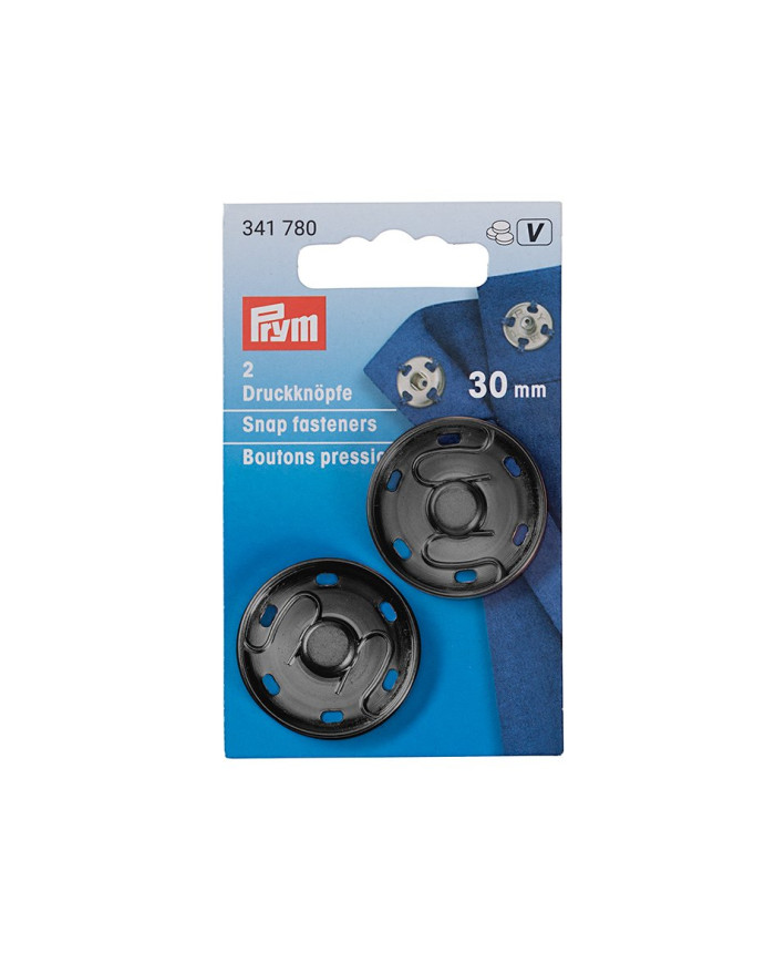 BOTTONI AUTOMATICI 30 MM BRUNITO (2 PZ)