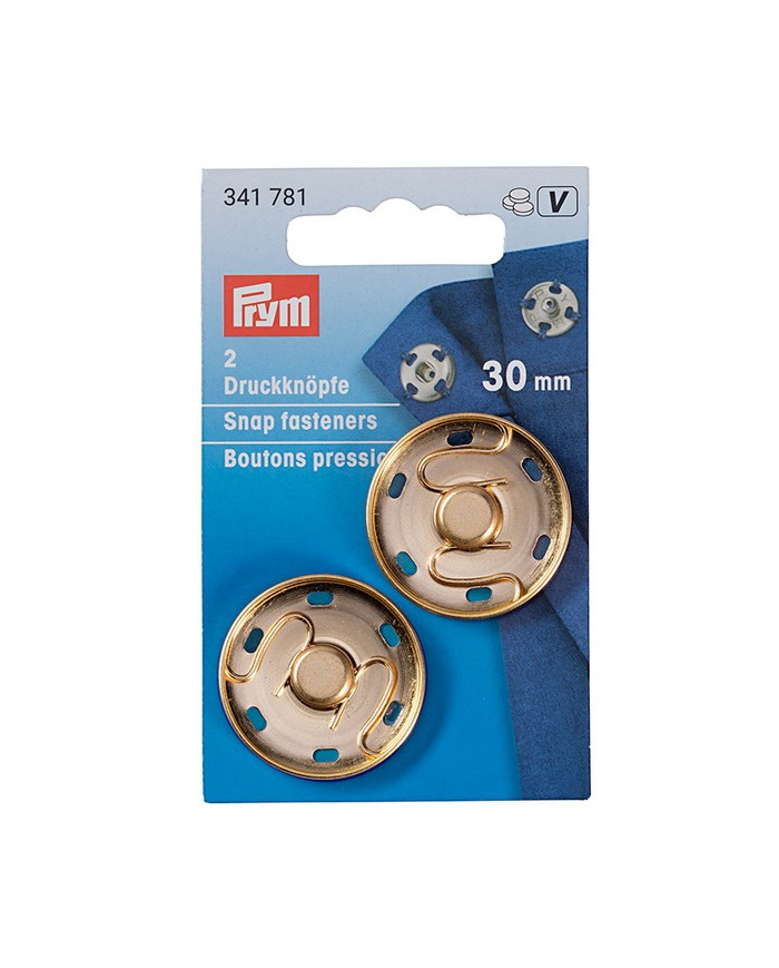 BOTTONI AUTOMATICI 30 MM ORO NUOVO (2 PZ)