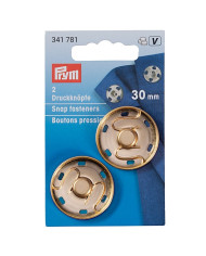 BOTTONI AUTOMATICI 30 MM ORO NUOVO (2 PZ)