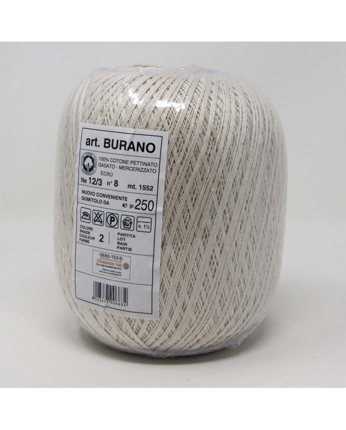 RITORTO BURANO ISPE 12/3 N. 8 (GOM 250 GR) ECRU