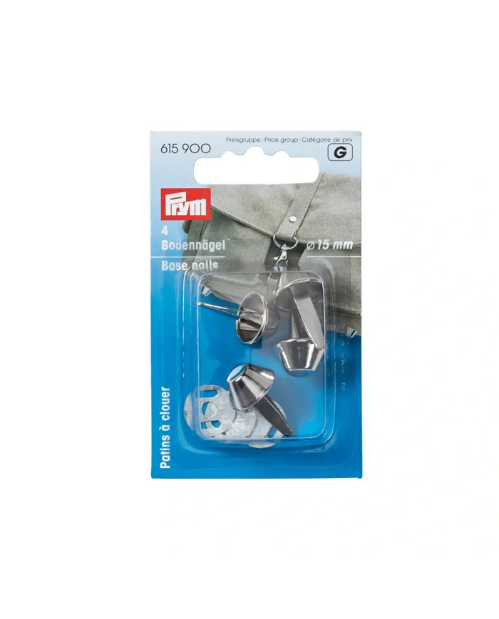 PIEDINI PER BORSE DIAM 15 MM ARGENTO (4 PZ)