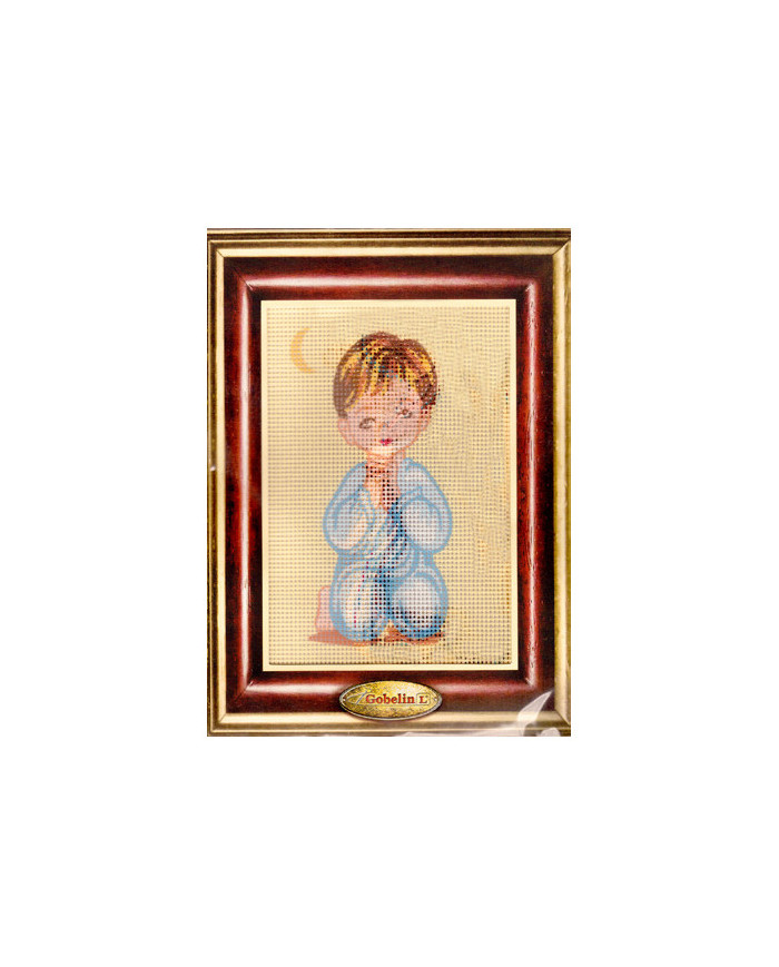 KIT MEZZOPUNTO GOBELIN CM 20 X 25 BIMBO PREGH.