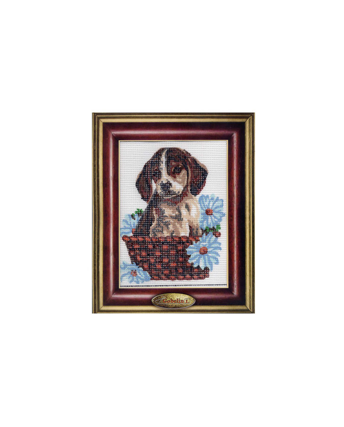 KIT MEZZOPUNTO GOBELIN CM 20 X 25 CAGNOLINO