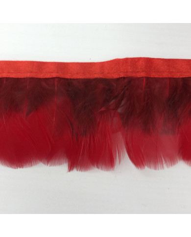 FRANGETTA PIUME GALLO CM 5 COL  7 ROSSO