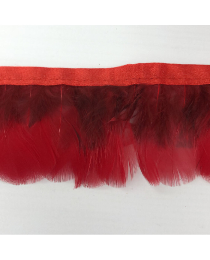 FRANGETTA PIUME GALLO CM 5 COL  7 ROSSO