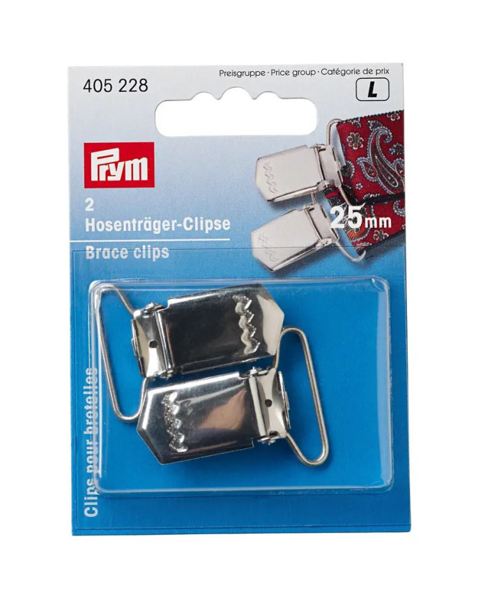 CLIPS BRETELLE NICH. MM 25 2 PZ
