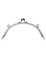 CHIUSURA PER BORSE BELLA CM 20,0 X 8,0 ARG.SCURO