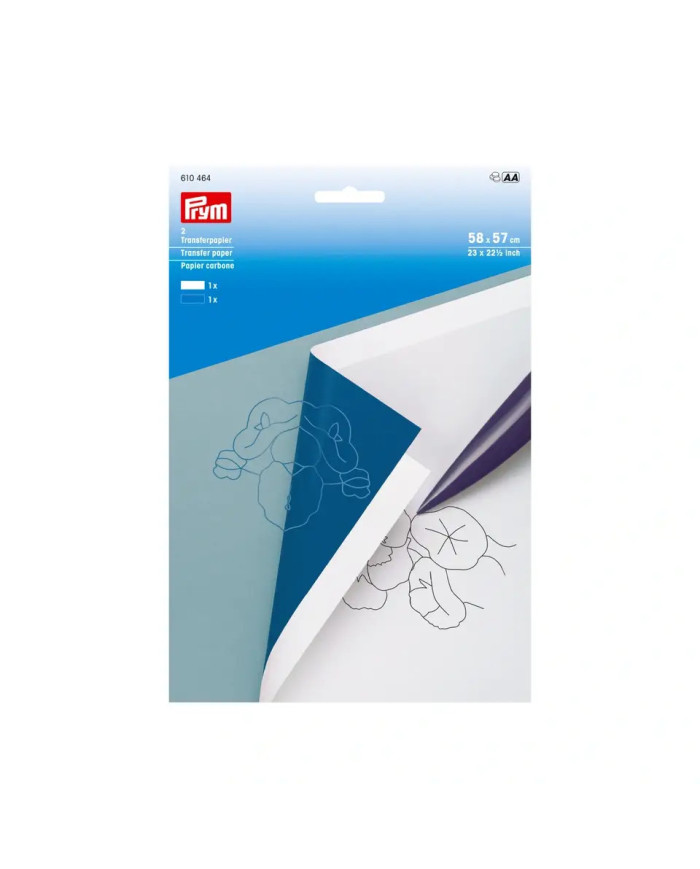 CARTA DA RICALCO BIANCO / BLU (2 PZ) CM 57 X 58