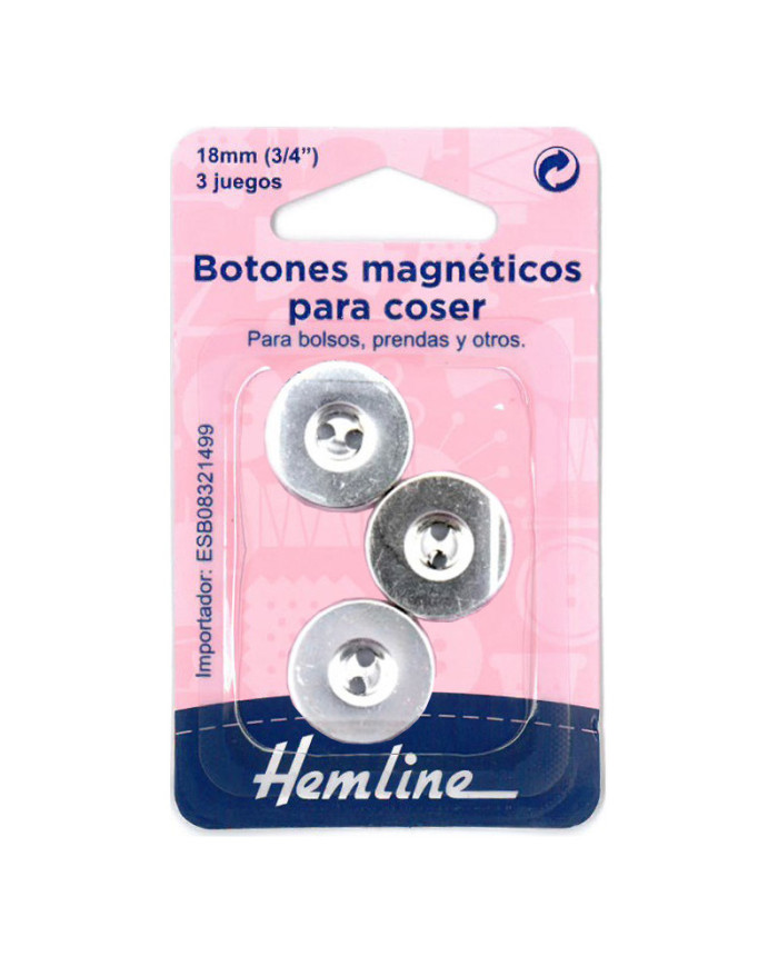 BOTTONI CALAMITA DA CUCIRE MM 18 NICHEL (3 PZ)