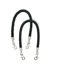 MANICI BORSA MA130 INTRECCIATO CON MOSCHETTONE NER