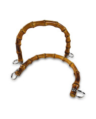 MANICI BORSA MA103 BAMBOO NERO / SILVER CM 12X20