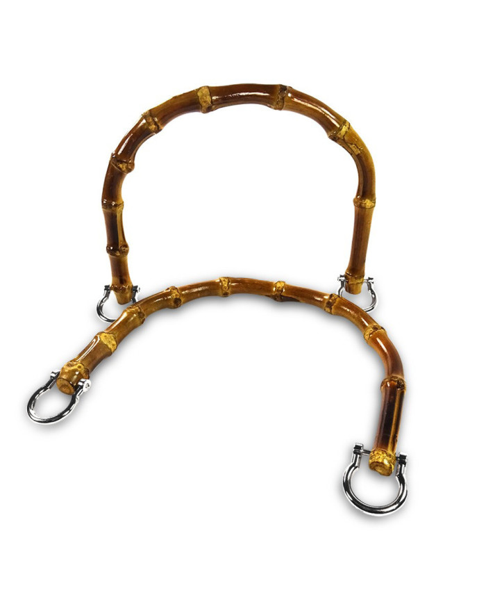 MANICI BORSA MA102 BAMBOO NERO / SILVER CM 12X16