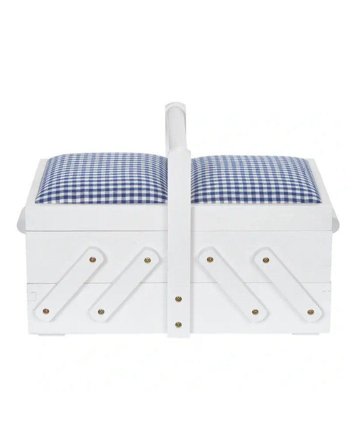 CESTINO PORTALAVORO PRYM S LEGNO BIANCO C/ TESSUTO