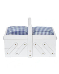 CESTINO PORTALAVORO PRYM S LEGNO BIANCO C/ TESSUTO