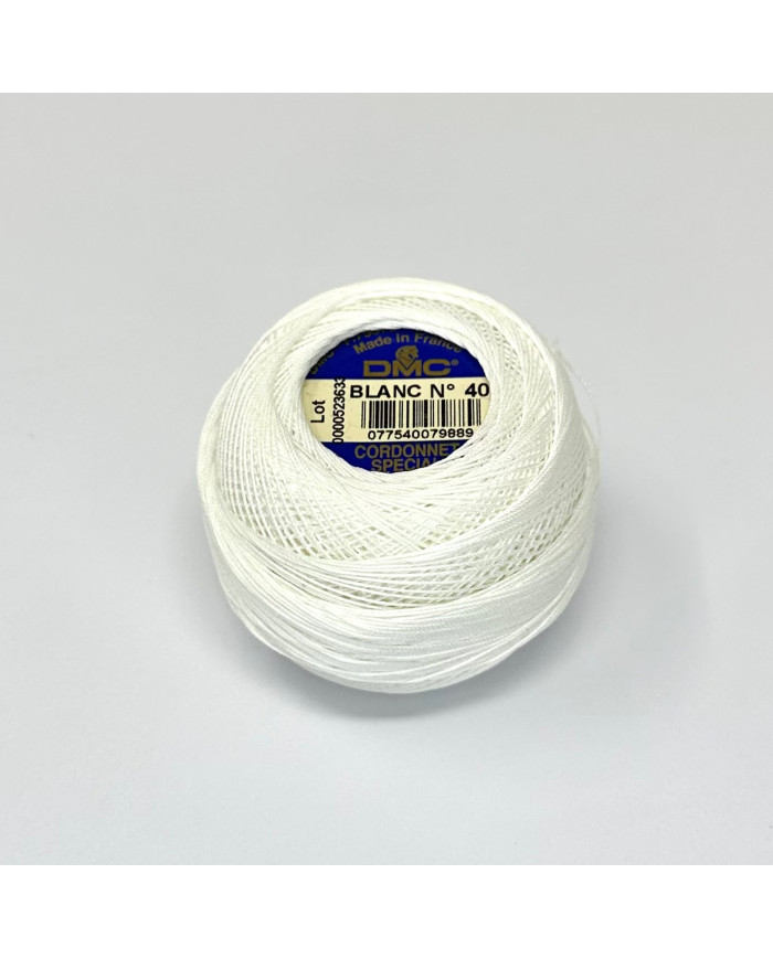 CORDONETTO DMC N. 40 - (1 GOM X 20 G.) BLANC