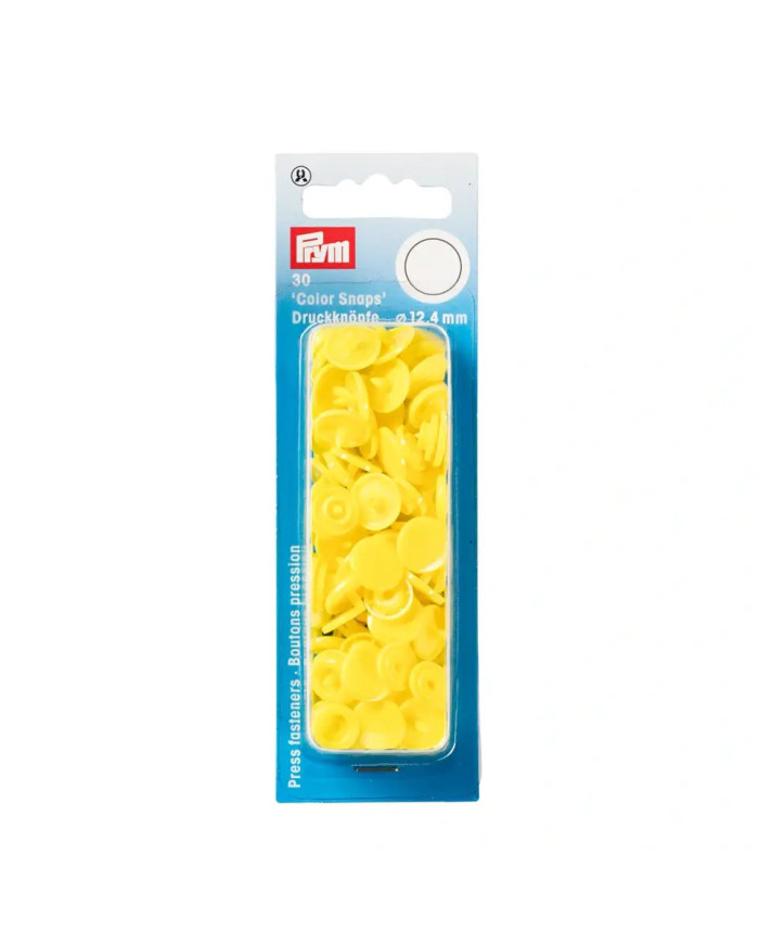 BOTTONI A PRESSIONE MM 12,4 (30 PZ) GIALLO CHIARO