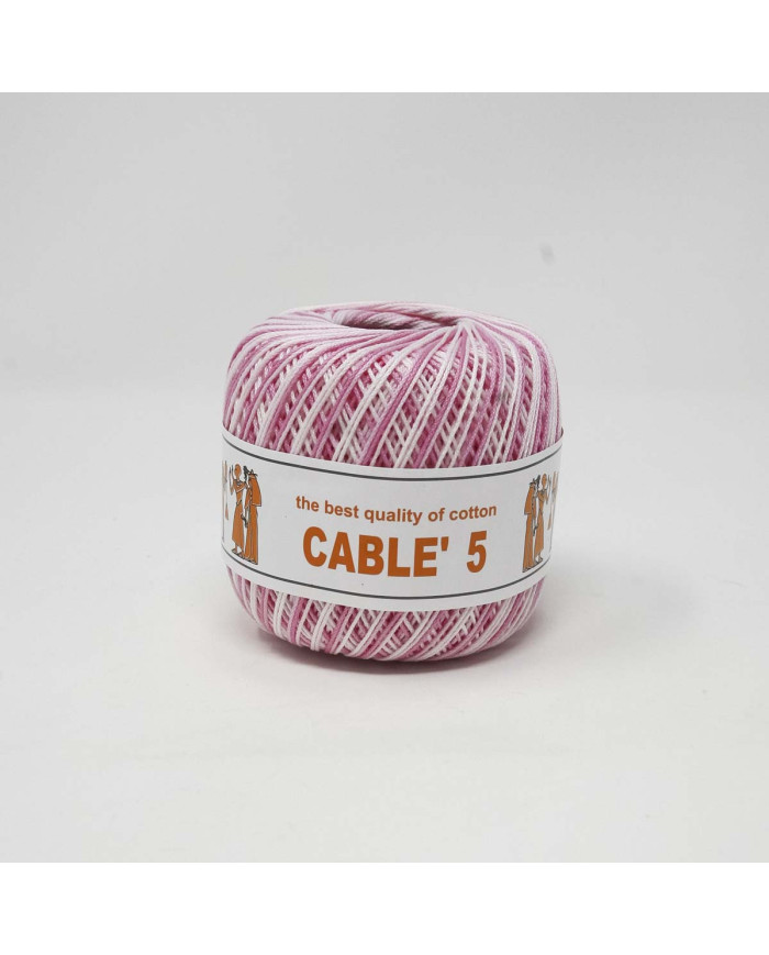 COTONE CABLE ISPE N. 5 (50 G.) SFUMATO 111 ROSA