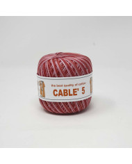 COTONE CABLE ISPE N. 5 (50 G.) SFUMATO 112 ROSSO