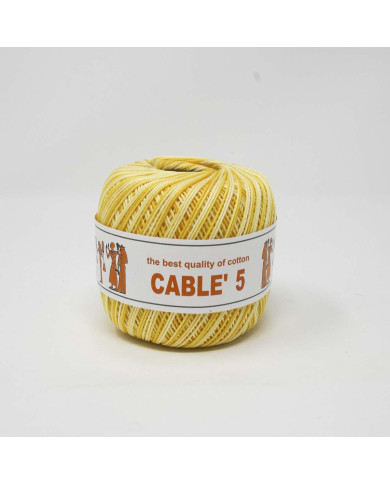 COTONE CABLE ISPE N. 5 (50 G.) SFUMATO 113 GIALLO