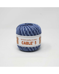 COTONE CABLE ISPE N. 5 (50 G.) SFUMATO 119 BLU