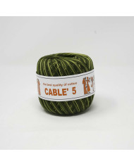 COTONE CABLE ISPE N. 5 (50 G.) SFUMATO 122 VERDE