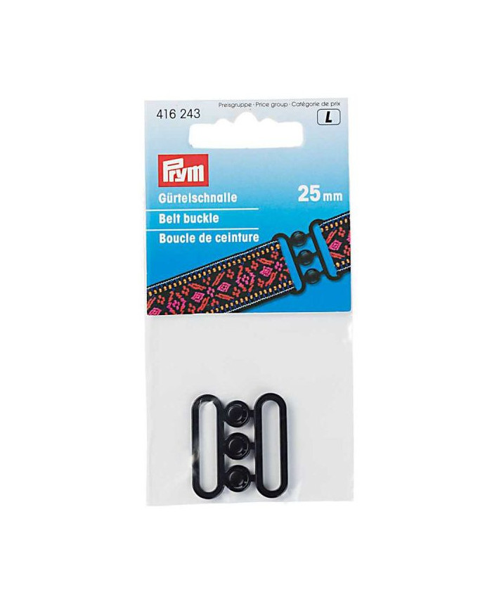 FIBBIA CON CHIUSURA PRYM MM 25 NERO