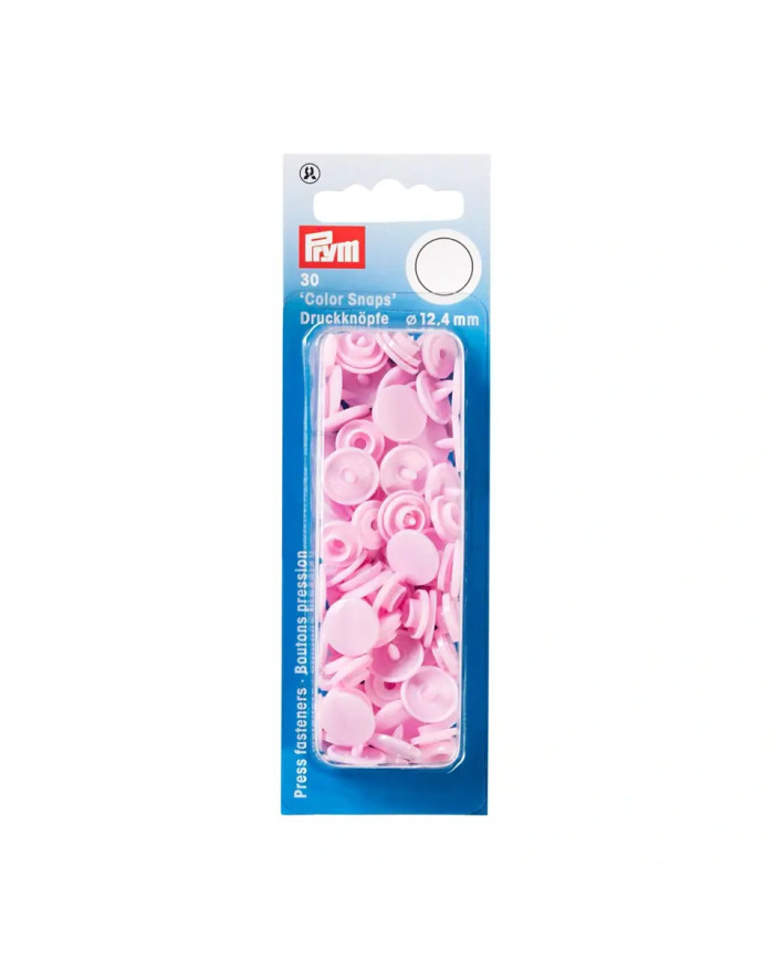 BOTTONI A PRESSIONE MM 12,4 (30 PZ) ROSA