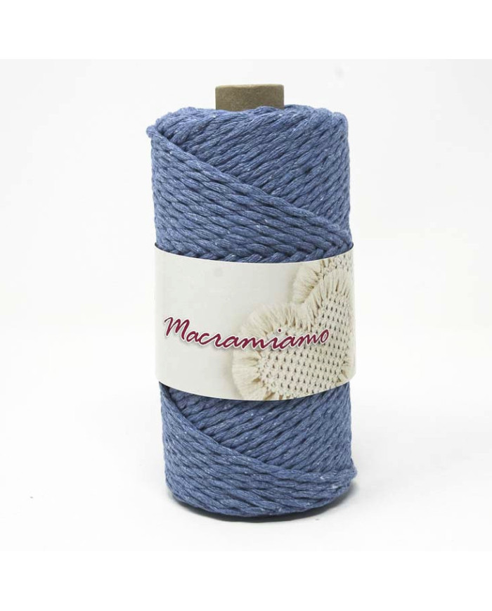 CORDINO MACRAMIAMO (250 G) COL 001 AZZURRO