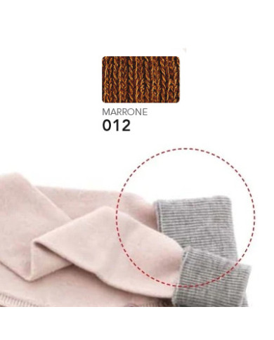 BORDI MAGLIA MARBET ACRILICO COL 012 MARRONE